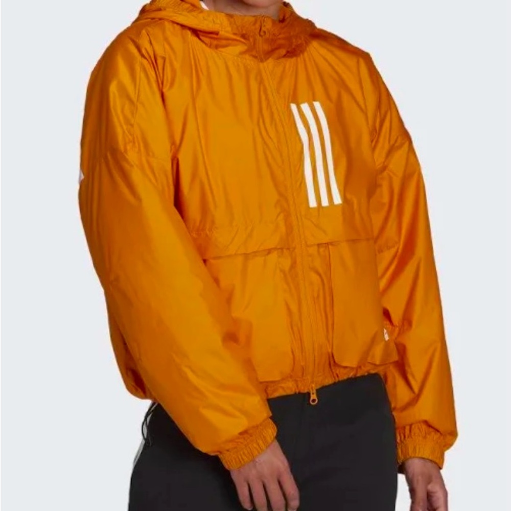 Adidas ladies Orange Windbreaker Jacket